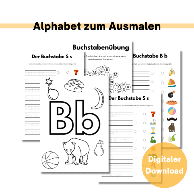 Alphabet zum Ausmalen